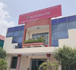 Thi công biển hiệu hệ thống Ngân hàng Agribank Cần Đước Gò Đen